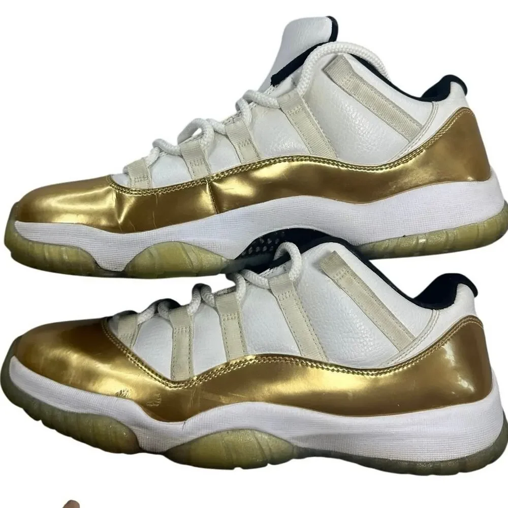 Jordan 11 Retro Low Closing Ceremony Metallic Gold 2016 Mens Size 11 528895-103⁠